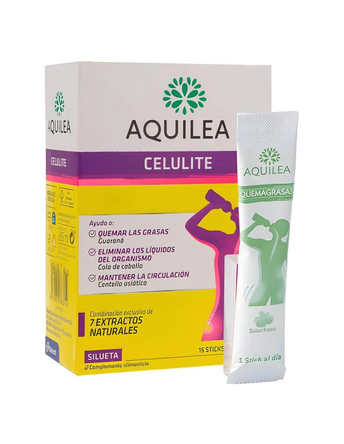 AQUILEA CELULITE SABOR PIÑA 15 STICKS 15 ML 2 AQUILEA CELULITE SABOR PIÑA 15 STICKS 15 ML - Imagen 2