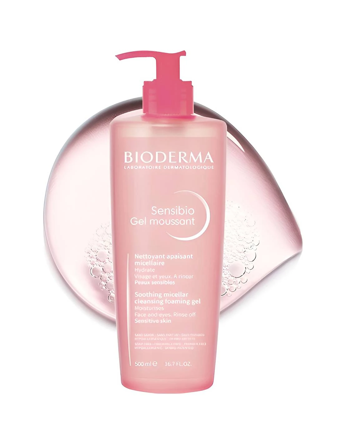 BIODERMA SENSIBIO GEL MOUSSANT 500ML 2 BIODERMA SENSIBIO GEL MOUSSANT 500ML - Imagen 2