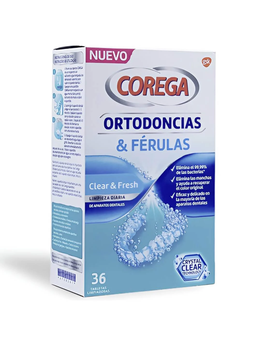 COREGA ORTODONCIAS & FERULAS 36 TABLETAS LIMPIAD 2 COREGA ORTODONCIAS & FERULAS 36 TABLETAS LIMPIAD - Imagen 2