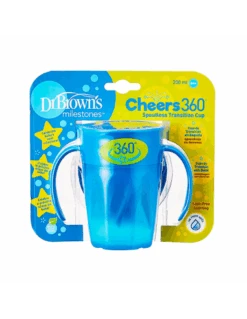 DR. BROWN'S VASO CHEERS 360º ASAS AZUL 200 ML