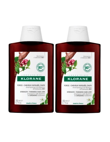 KLORANE CHAMPU QUININA 400ML DUPLO 1 KLORANE CHAMPU QUININA 400ML DUPLO