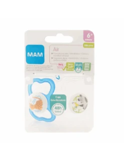 MAM CHUPETE SILICONA AIR +6 MESES AZUL 2 UNIDADES