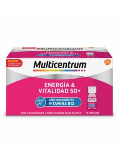 MULTICENTRUM ENERGIA & VITALIDAD 50+ 15 FRASCOS 7 ML SABOR FRAMBUESA