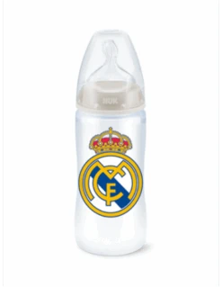 NUK BIBERÓN SILICONA REAL MADRID 6-18 MESES 300 ML