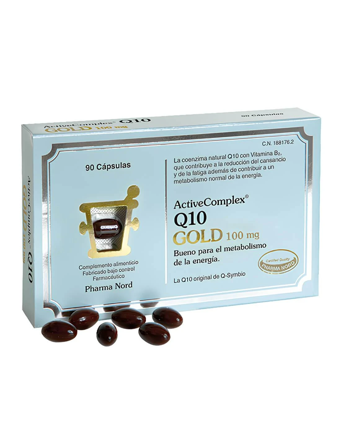 PHARMA NORD ACTIVECOMPLEX Q10 GOLD 100 MG 90 CÁPSULAS 2 PHARMA NORD ACTIVECOMPLEX Q10 GOLD 100 MG 90 CÁPSULAS - Imagen 2
