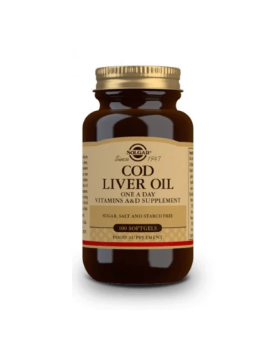SOLGAR ACEITE DE HIGADO DE BACALAO 100CAP 1 SOLGAR ACEITE DE HIGADO DE BACALAO 100CAP