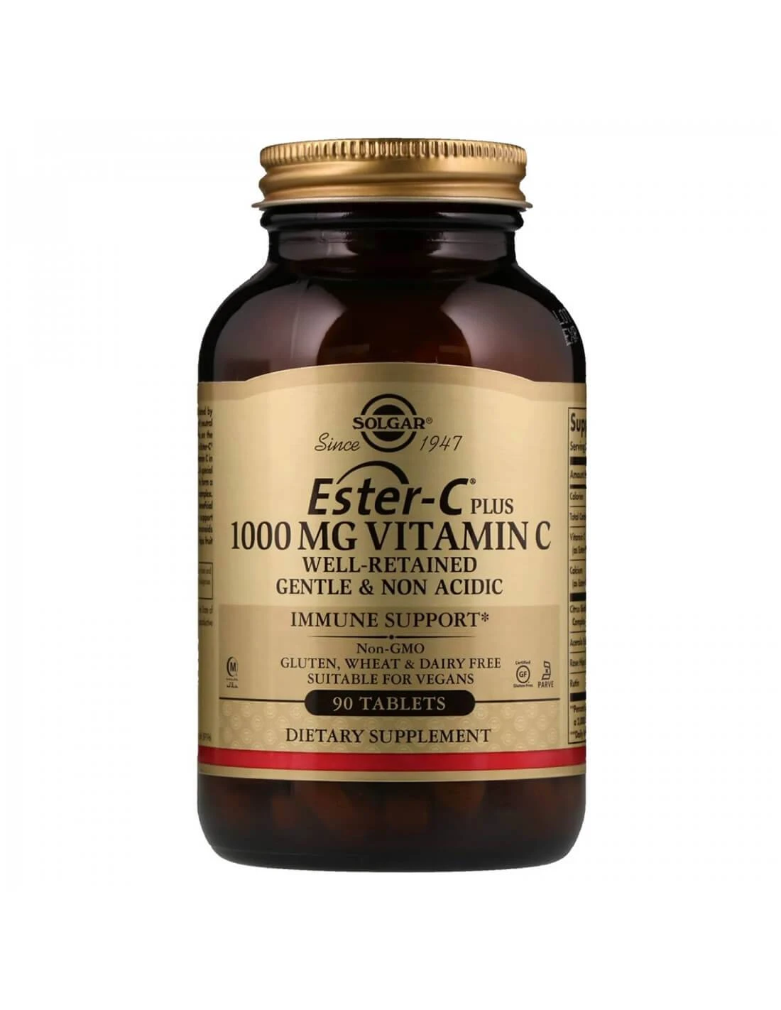 SOLGAR ESTER C PLUS 1000 MG 90 COMPRIMIDOS 1 SOLGAR ESTER C PLUS 1000 MG 90 COMPRIMIDOS