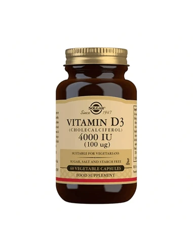 SOLGAR VITAMINA D3 4000 UI 100 MCG 120 CÁPSULAS 1 SOLGAR VITAMINA D3 4000 UI 100 MCG 120 CÁPSULAS