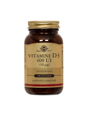 SOLGAR VITAMINA D3 400UI 100 CÁPSULAS 1 SOLGAR VITAMINA D3 400UI 100 CÁPSULAS