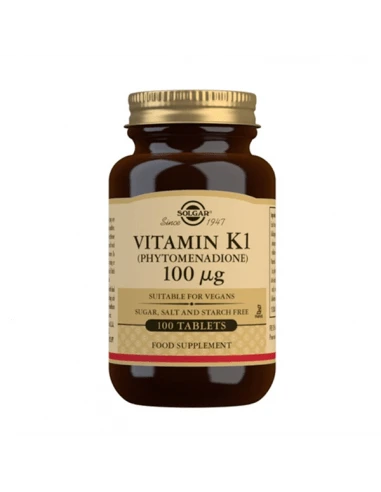 SOLGAR VITAMINA K NATURAL 100MCG 100COMP 1 SOLGAR VITAMINA K NATURAL 100MCG 100COMP